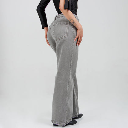 Jean Wide Leg Verde  Ax-3091 Rigido