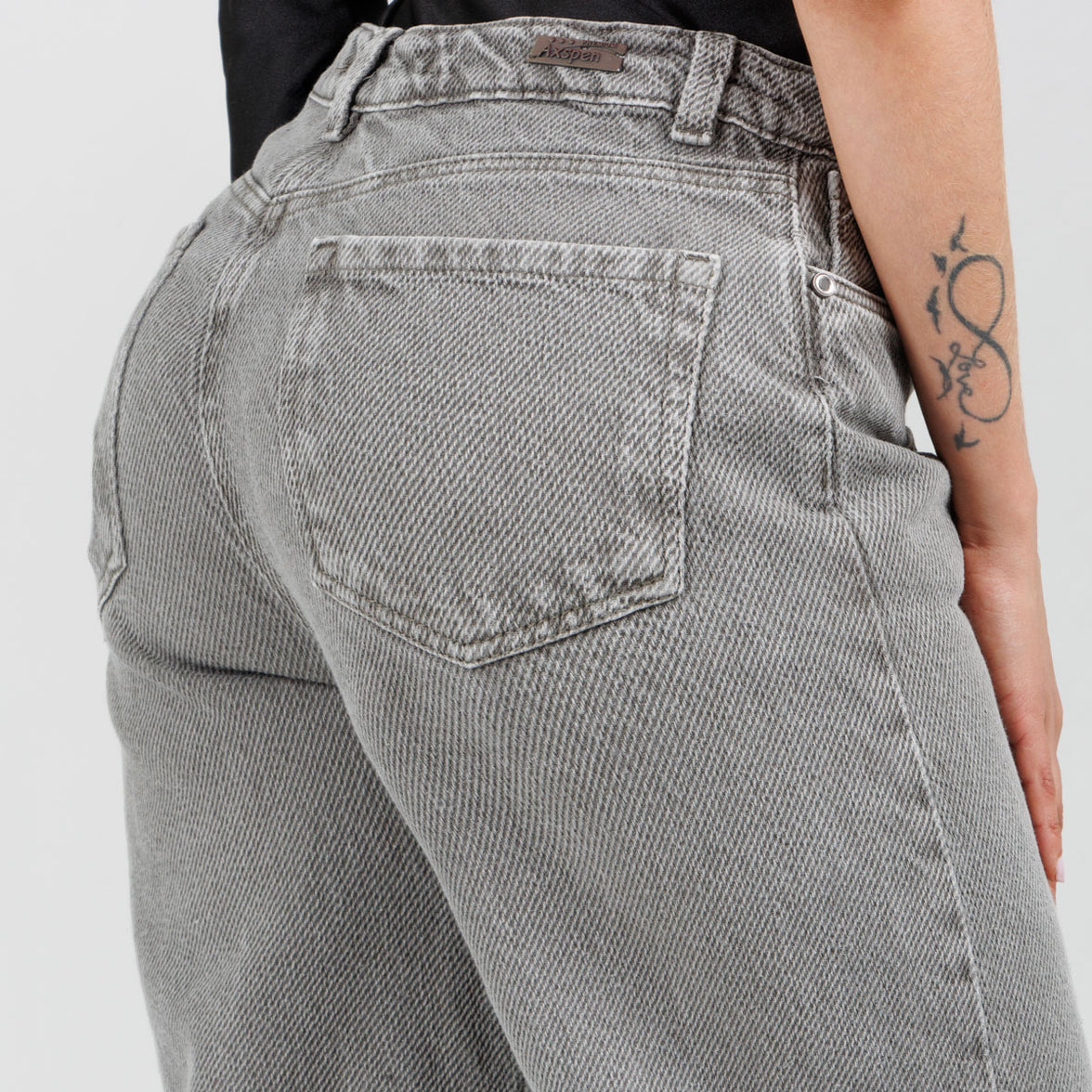 Jean Wide Leg Verde  Ax-3091 Rigido