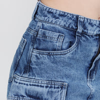 Falda Denim Cargo B1819