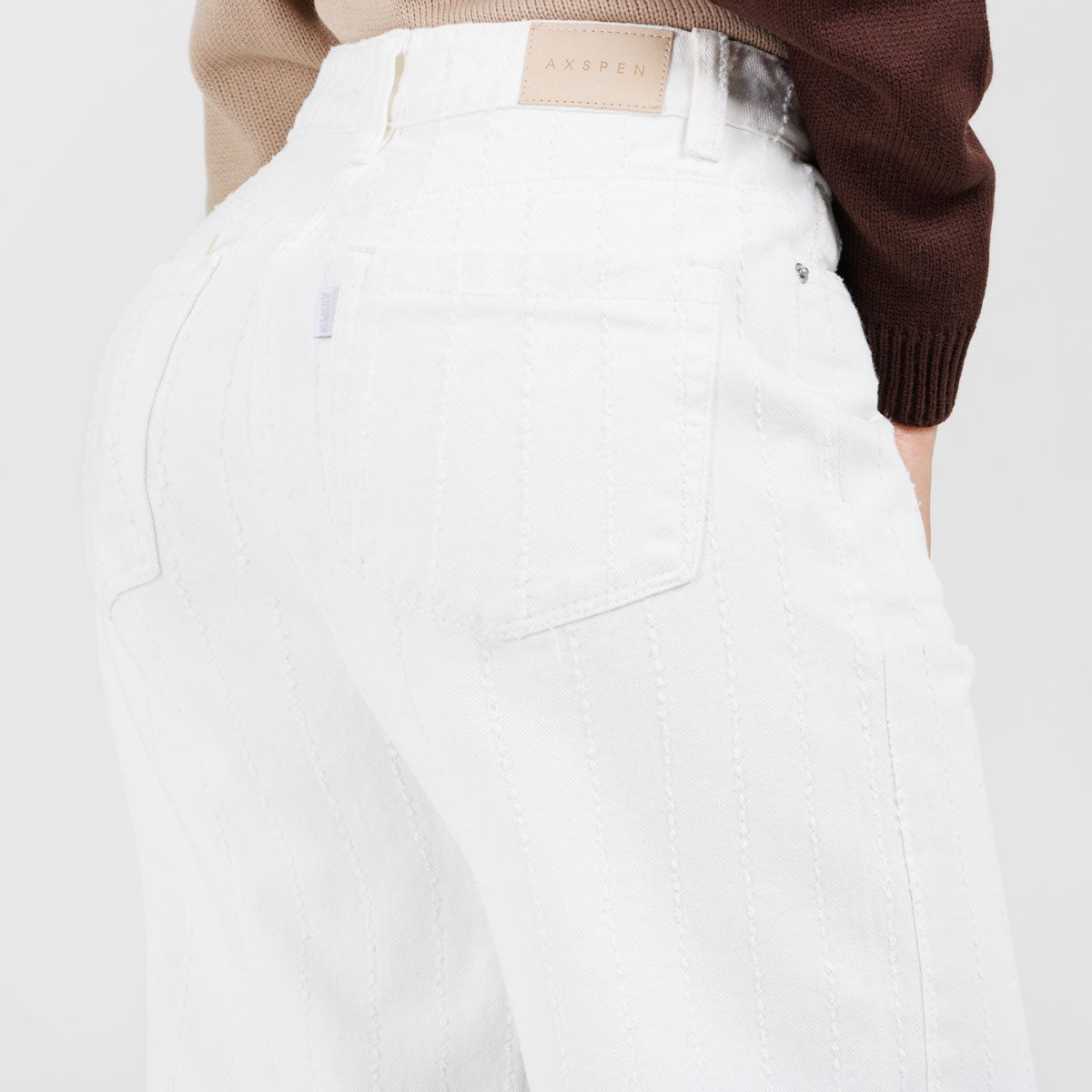 Jean Wide Leg Marfil ax-3150 Rigido Premium