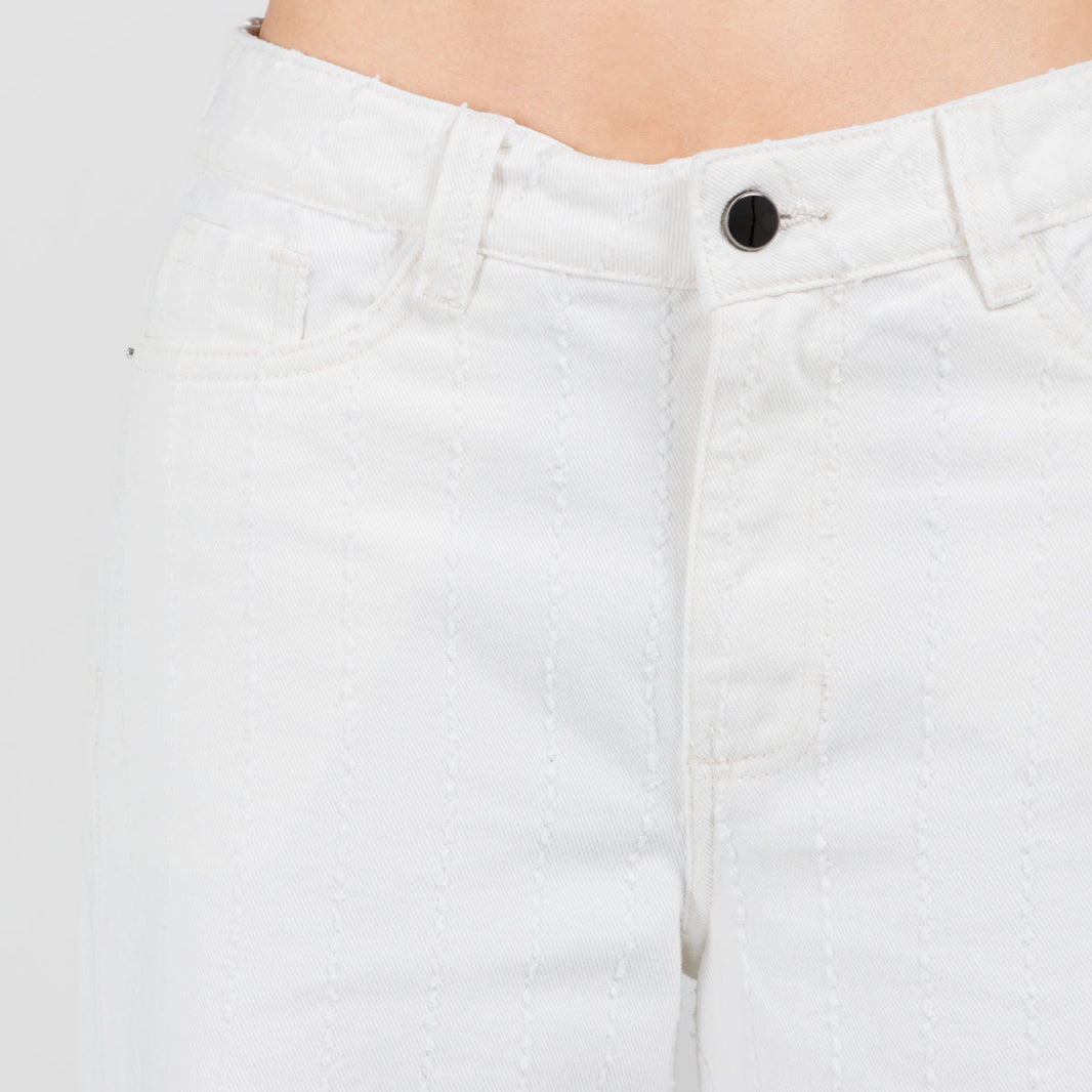 Jean Wide Leg Marfil ax-3150 Rigido Premium