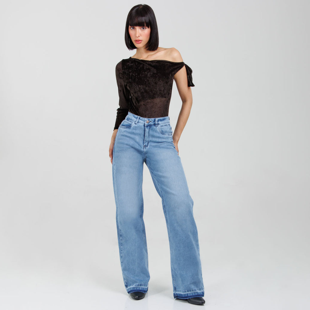 Jean Wide Leg Ax-3117 LIcrado