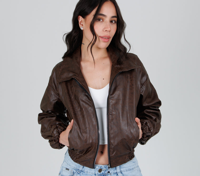 Cazadora Efecto piel CH150