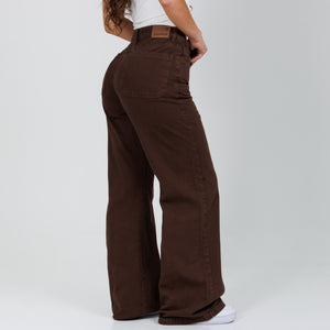 Jean Wide Leg Ax-2771 Cafe