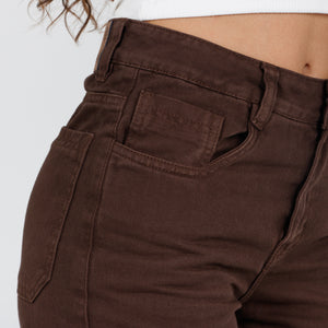 Jean Wide Leg Ax-2771 Cafe
