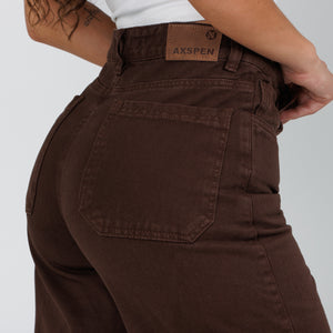 Jean Wide Leg Ax-2771 Cafe