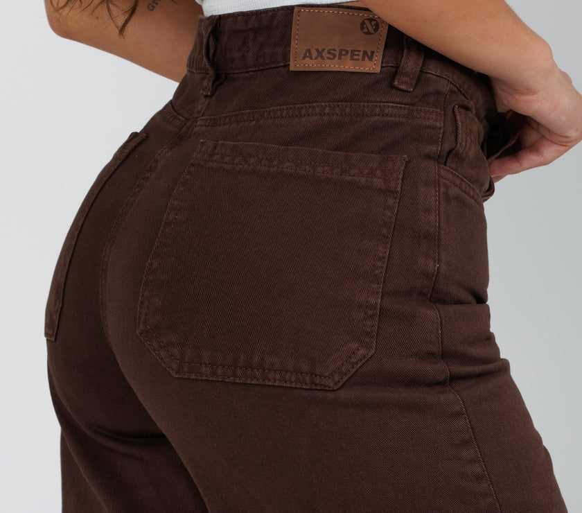 Jean Wide Leg Ax-2771 Cafe