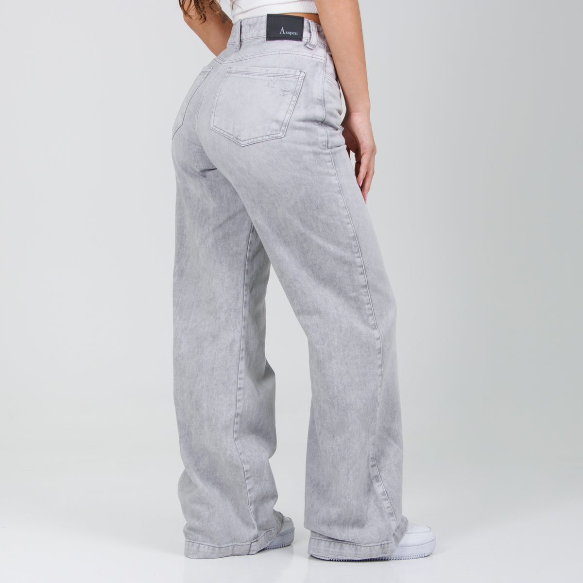 Jean Axspen Wide Leg Ax-2749 Gris Claro