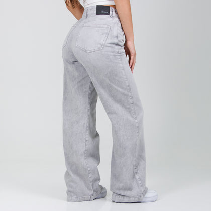 Jean Axspen Wide Leg Ax-2749 Gris Claro