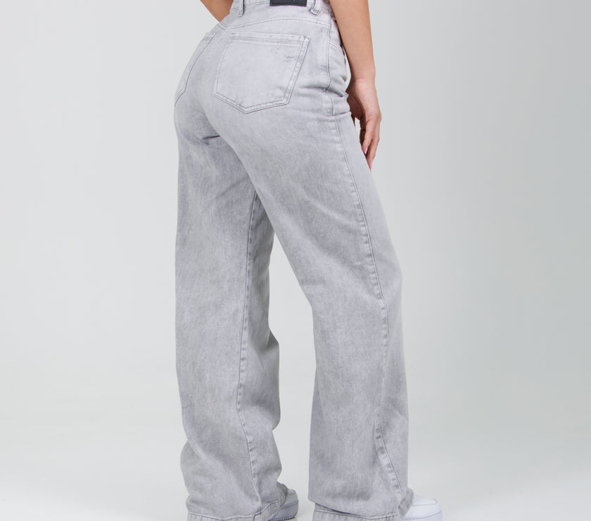 Jean Axspen Wide Leg Ax-2749 Gris Claro