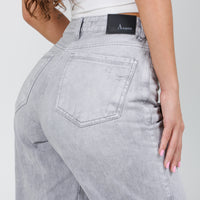 Jean Axspen Wide Leg Ax-2749 Gris Claro