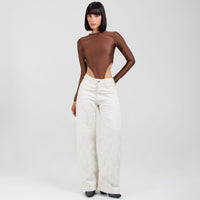 Jean Wide Leg Marfil Ax-3107 Rigido Premium