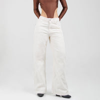 Jean Wide Leg Marfil Ax-3107 Rigido Premium