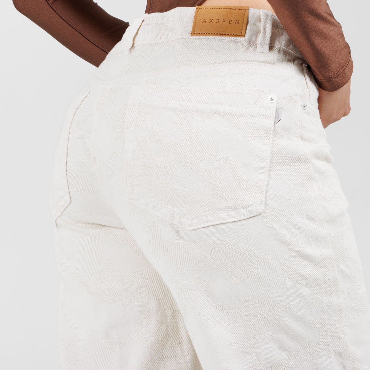 Jean Wide Leg Marfil Ax-3107 Rigido Premium