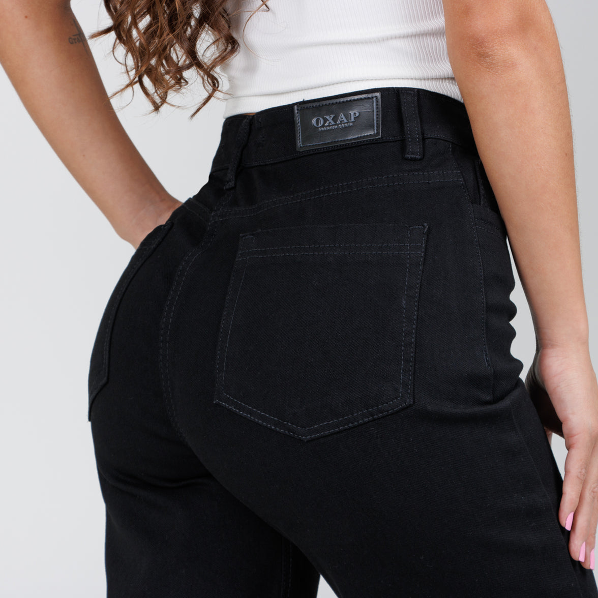 Jean Axspen Mom Fit Slim  Ax-2876 Negro