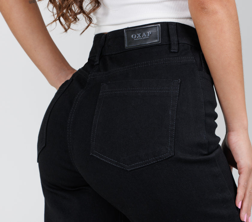 Jean Axspen Mom Fit Slim  Ax-2876 Negro