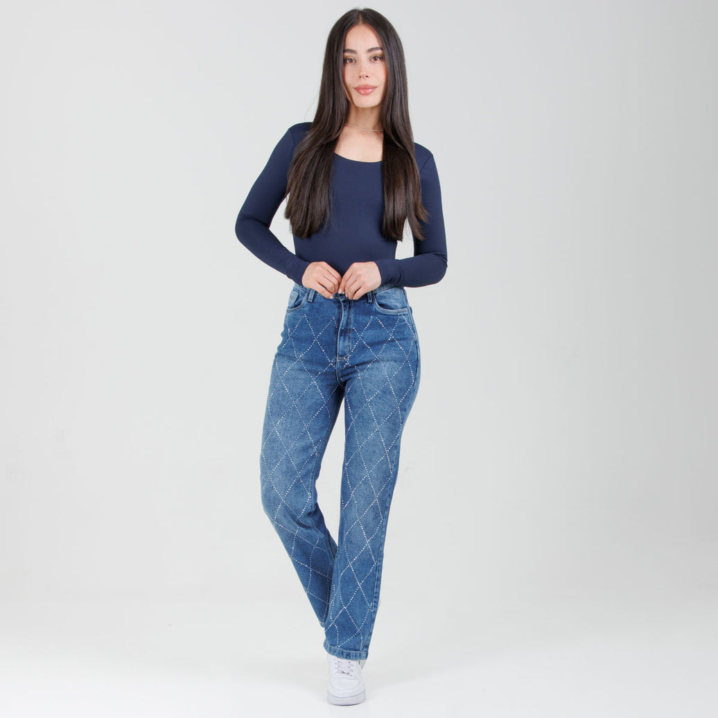 Jean Axspen Mom Fitr Brillos  Ox-2897