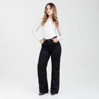 Jean Wide Leg Negro Ax-3174 Licrado
