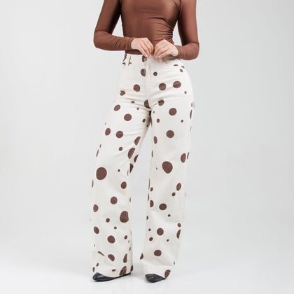 Jean Wide Leg Beige Ax-3176 Licrado Premium