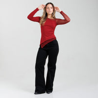Jean Wde Leg Negro Ax-3158 Licrado