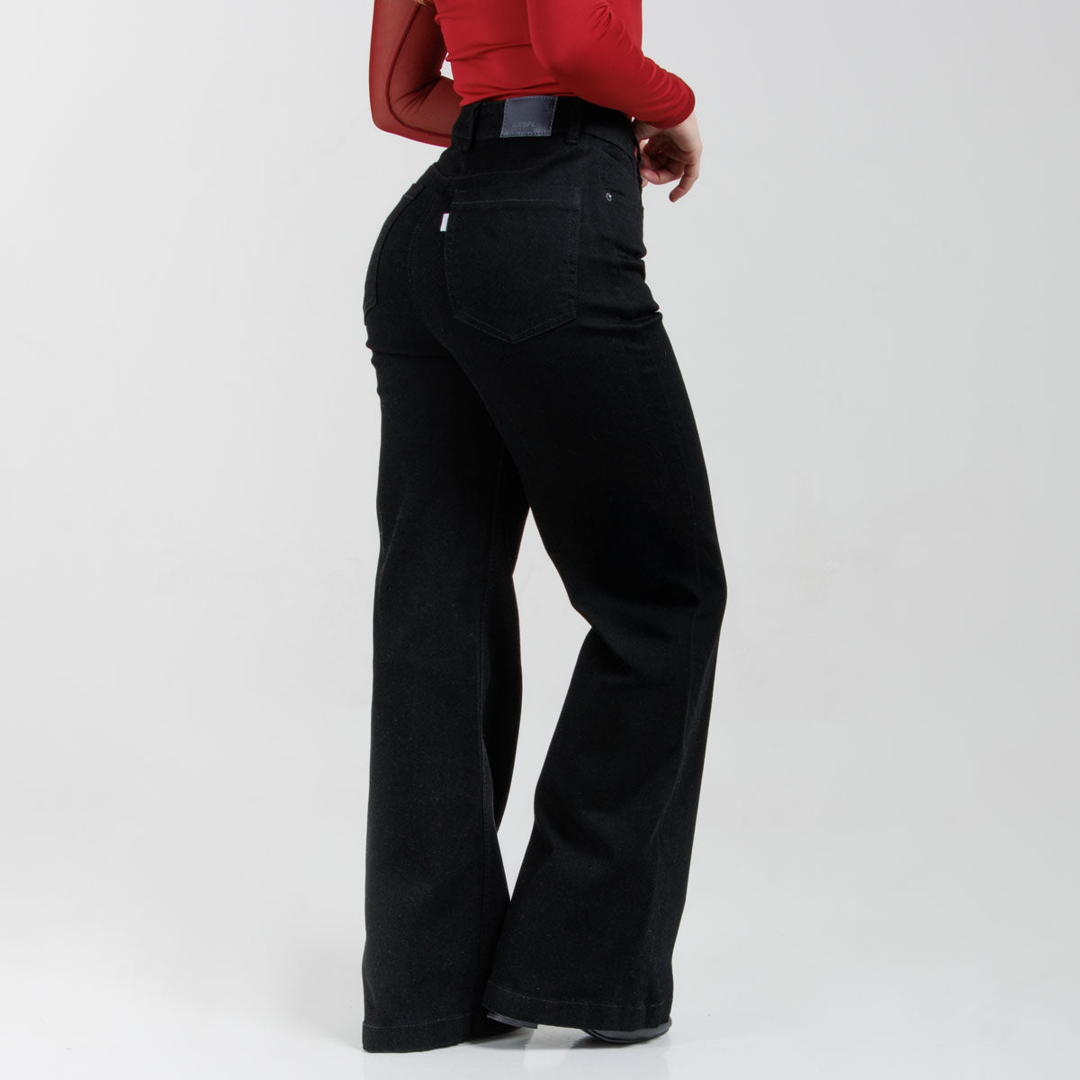 Jean Wde Leg Negro Ax-3158 Licrado