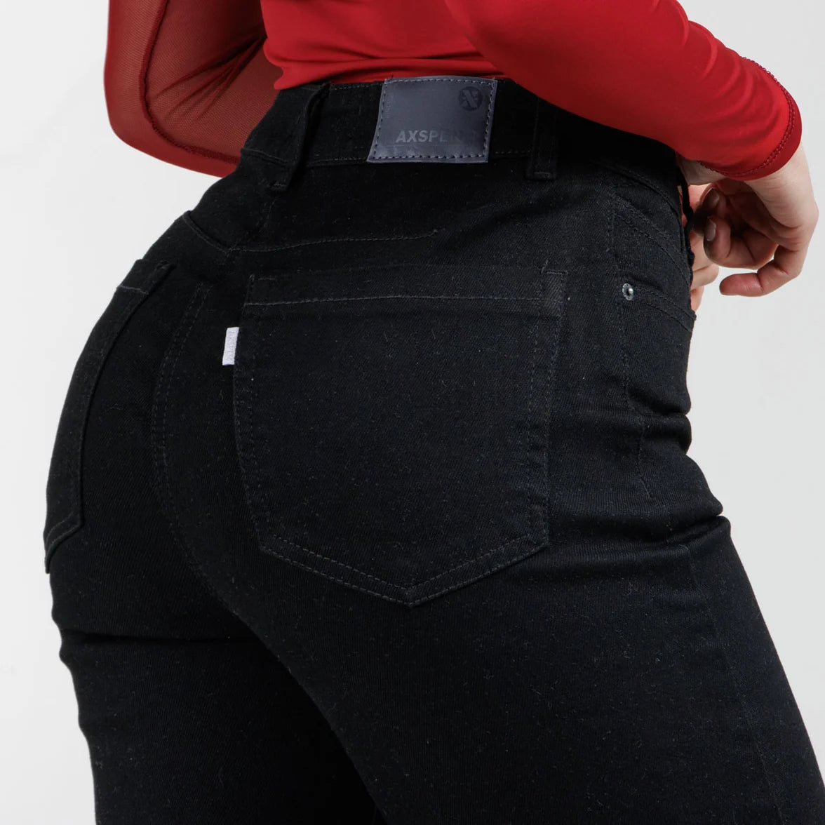 Jean Wide Leg Negro Ax-3140 Licrado