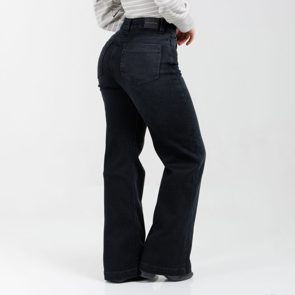 Jean Wide Leg Negro Ax-3155 Licrado