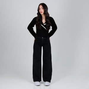 Jean Axspen Wide Leg Ax-2839 Gris Oscuro