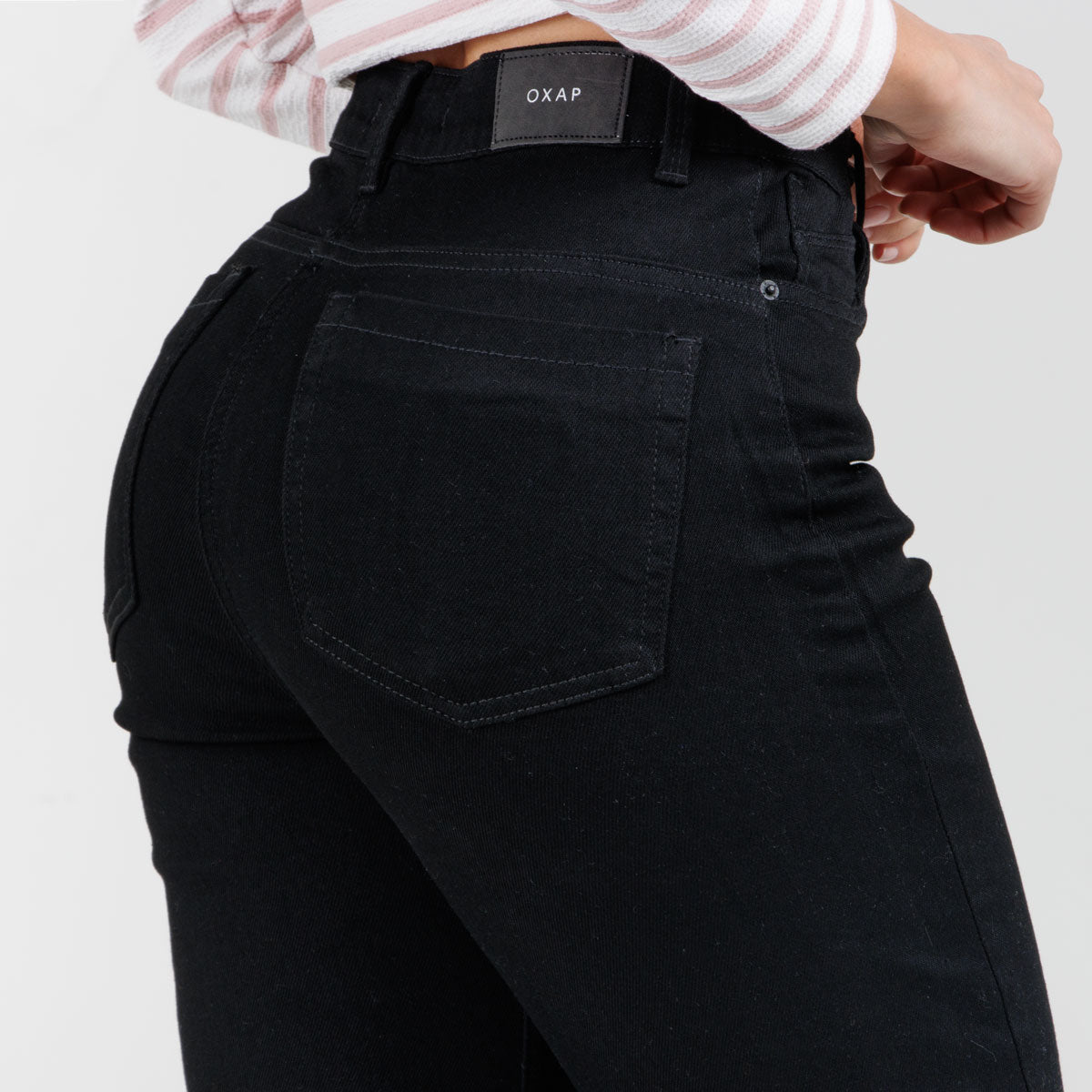 Jean Wde Leg Negro Ax-3158 Licrado