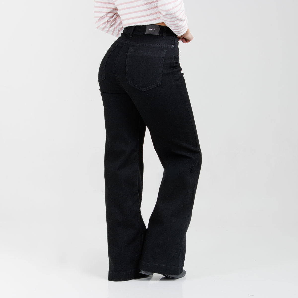 Jean Wde Leg Negro Ax-3158 Licrado
