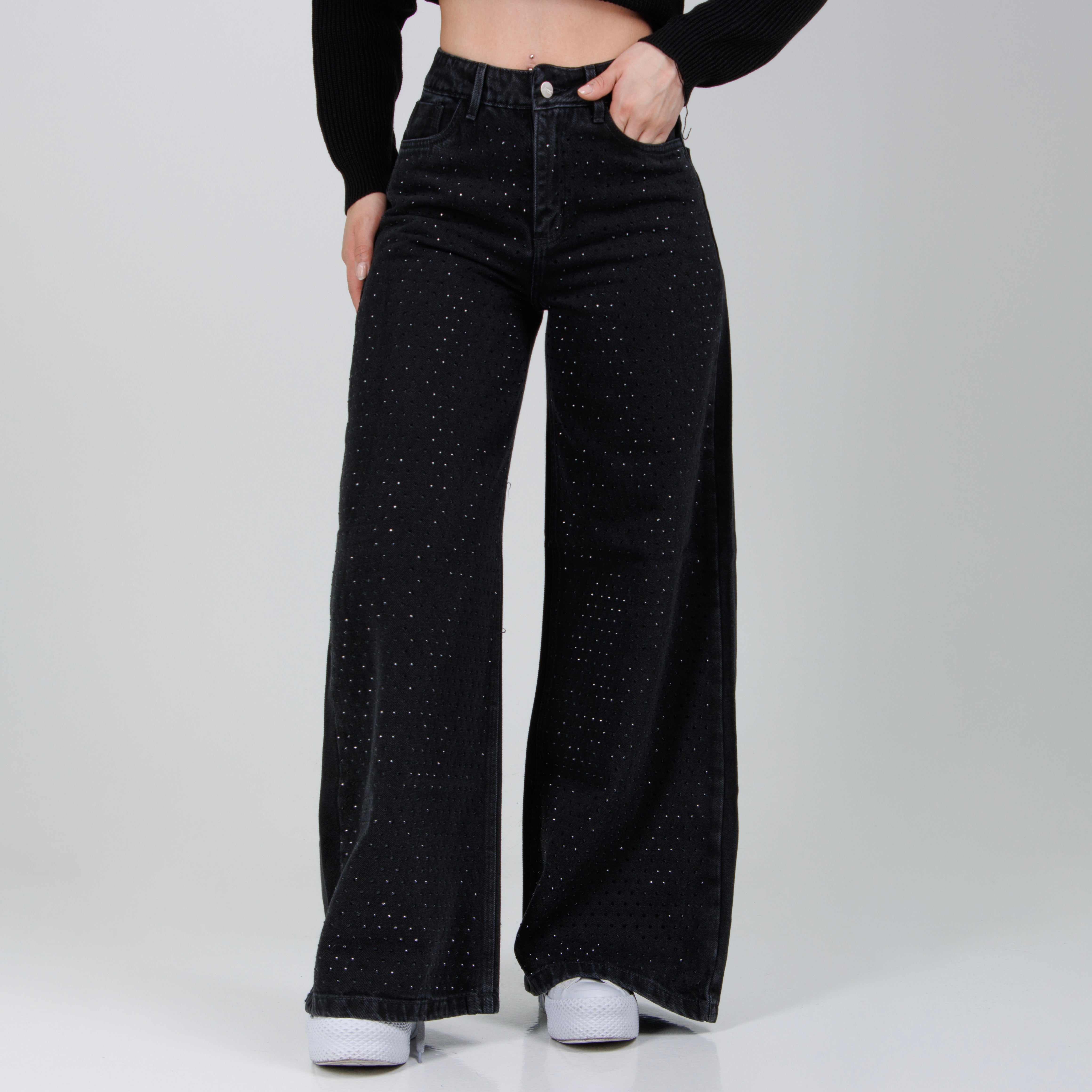 Jean Axspen Wide Leg Ax-2839 Gris Oscuro