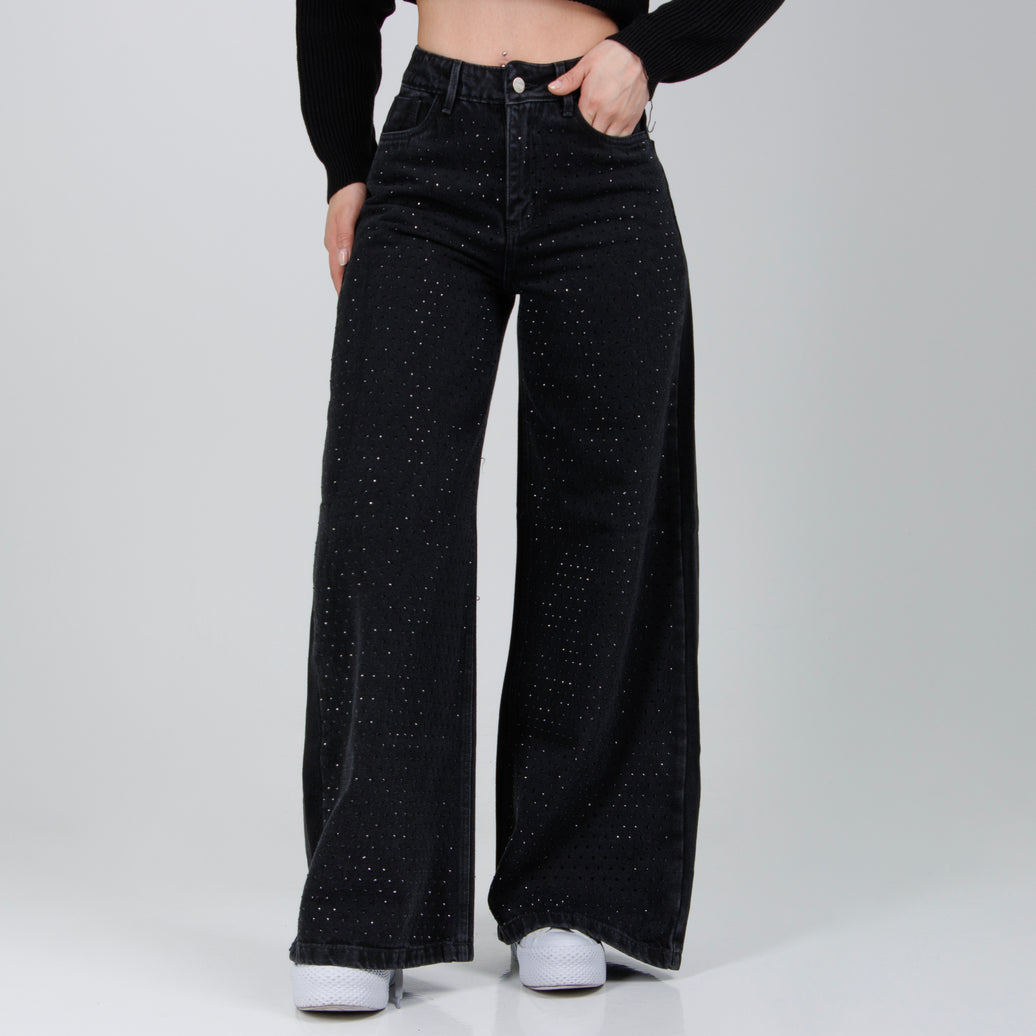 Jean Axspen Wide Leg Ax-2839 Gris Oscuro