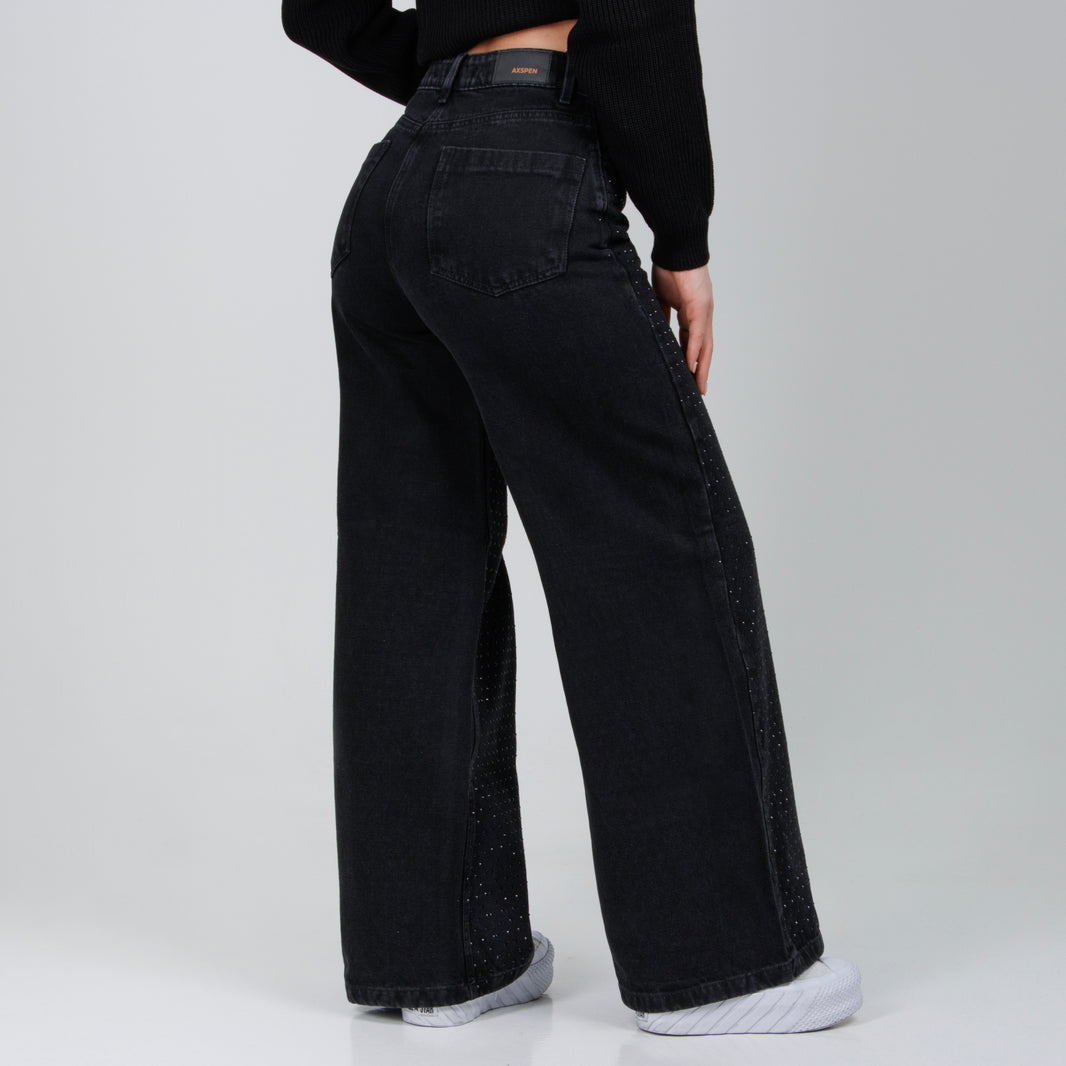 Jean Axspen Wide Leg Ax-2639 Gris Oscuro