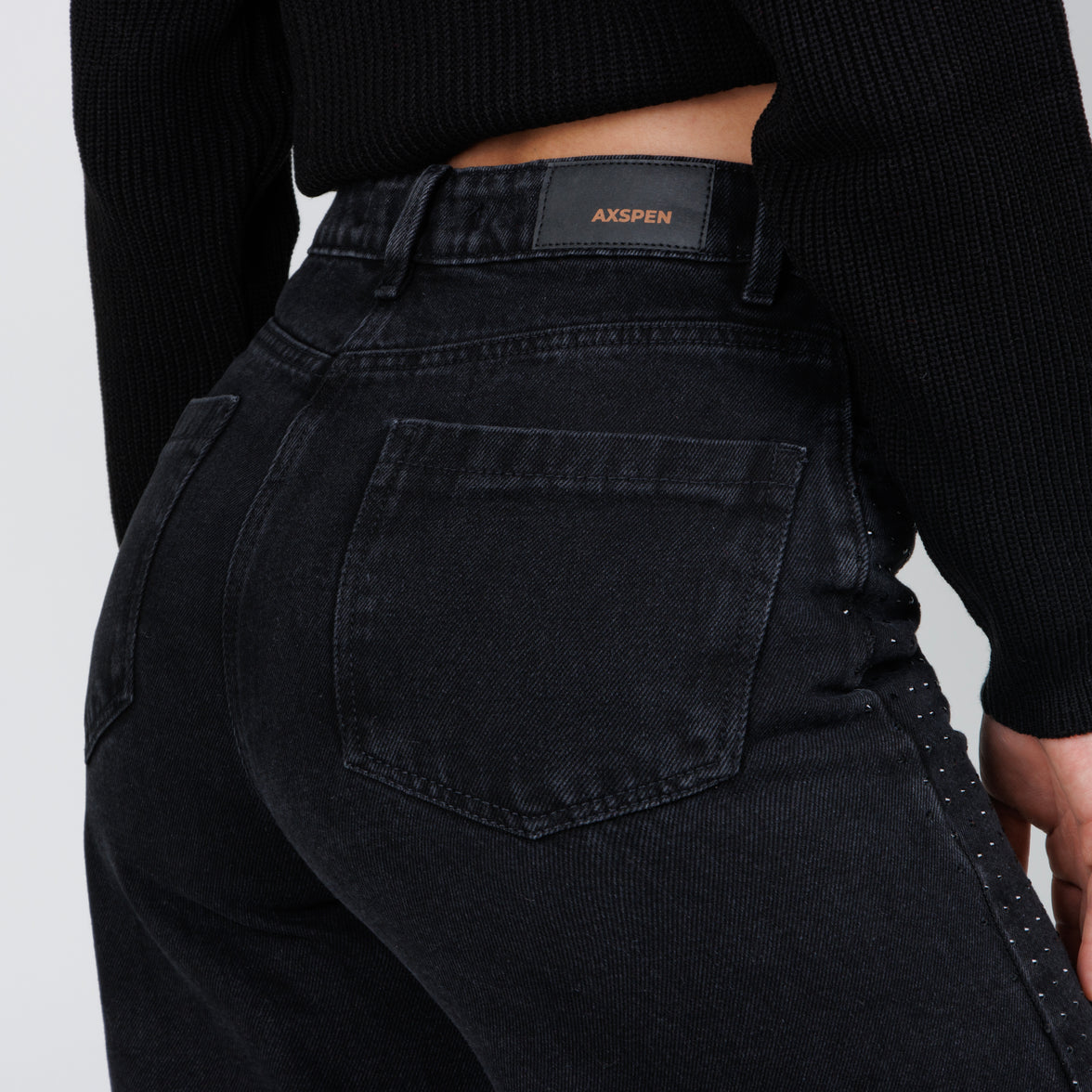 Jean Axspen Wide Leg Ax-2839 Gris Oscuro