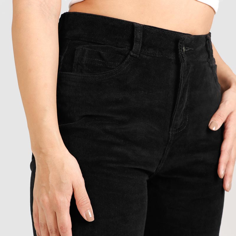 Pantalón Pana Mom Fit AX-2690 Negro