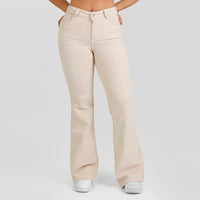 Pantalón Pana Flare Ax-2687 Marfil