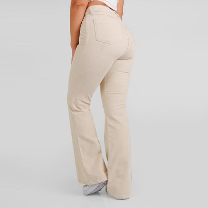 Pantalón Pana Flare Ax-2687 Marfil