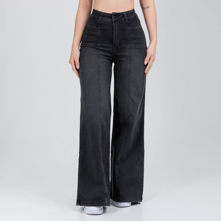 Jean Axspen Wide leg Ax-2819 Gris Oscuro