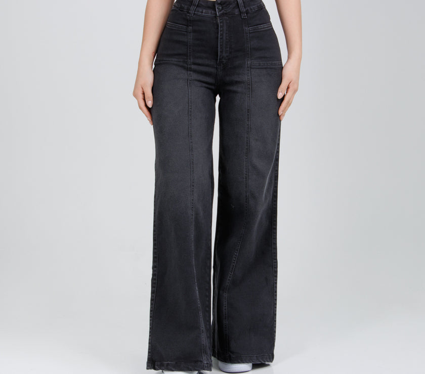 Jean Axspen Wide leg Ax-2819 Gris Oscuro