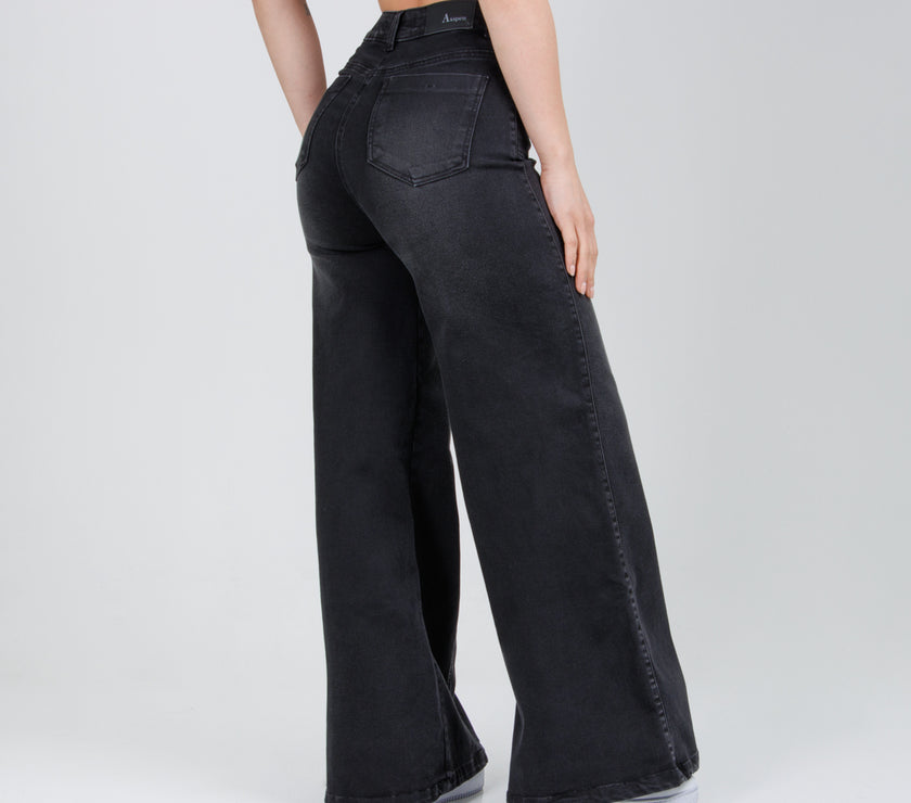 Jean Axspen Wide leg Ax-2819 Gris Oscuro