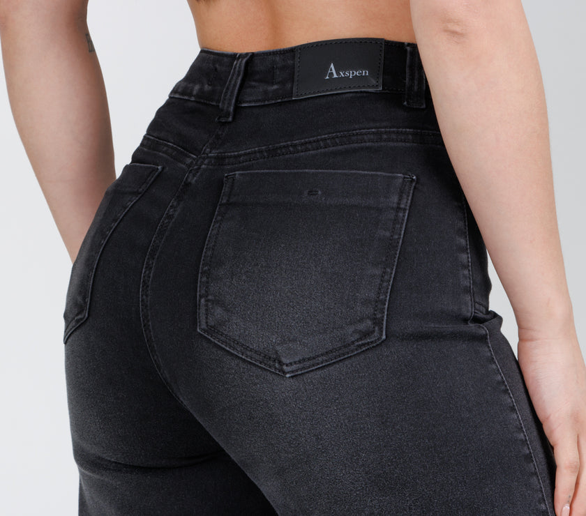 Jean Axspen Wide leg Ax-2819 Gris Oscuro