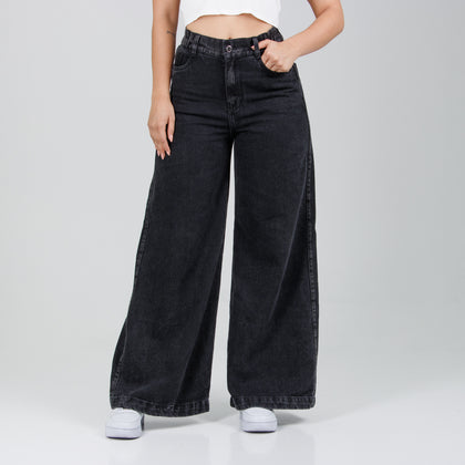 Jean Axspen Super Wide Leg AX-2851 Gris Oscuro