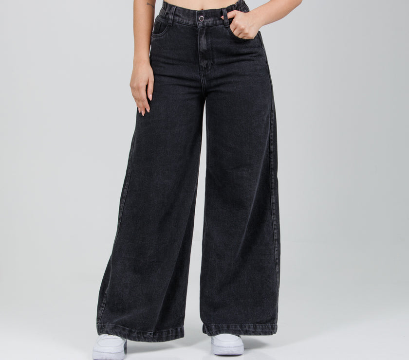 Jean Axspen Super Wide Leg AX-2851 Gris Oscuro