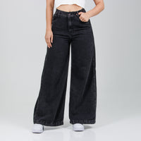Jean Axspen Super Wide Leg AX-2851 Gris Oscuro