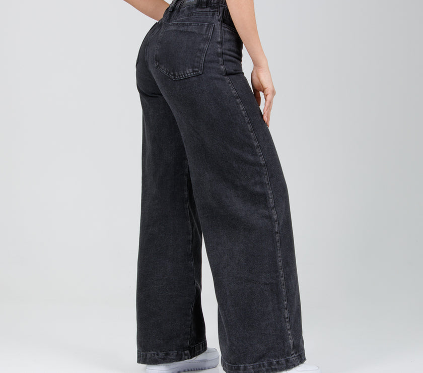 Jean Axspen Super Wide Leg AX-2851 Gris Oscuro