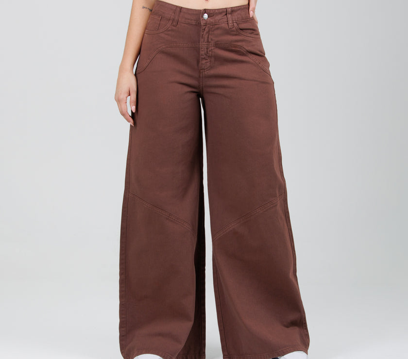 Jean Axspen Wide Leg AX-2843 Cafe