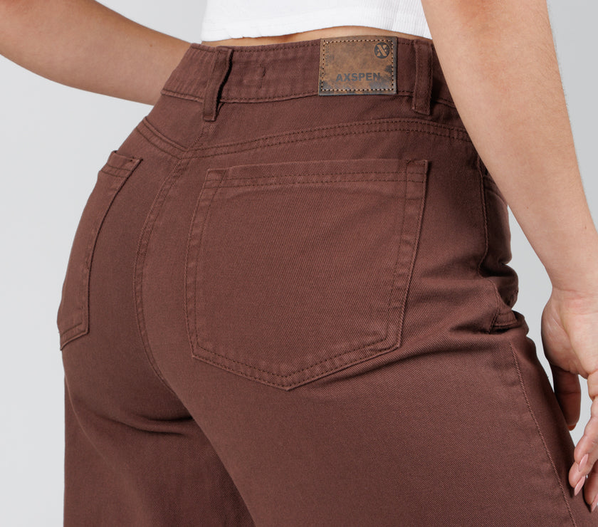 Jean Axspen Wide Leg AX-2843 Cafe