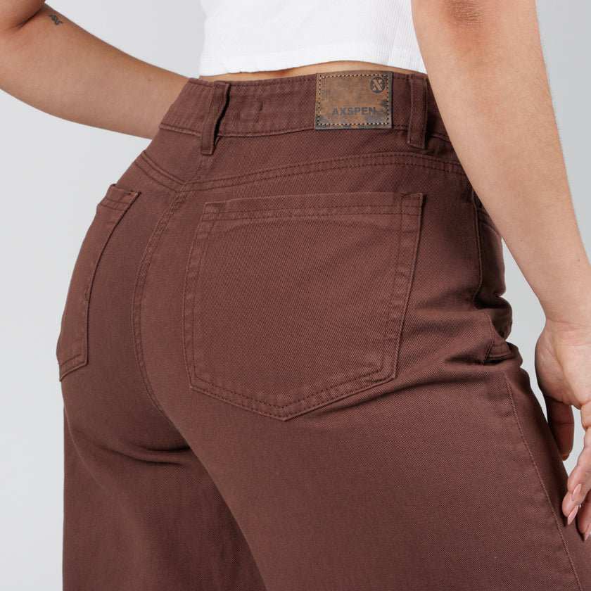 Jean Axspen Wide Leg AX-2843 Cafe