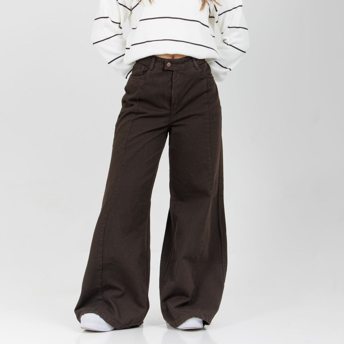 Jean wide leg 2852 Rigido cafe