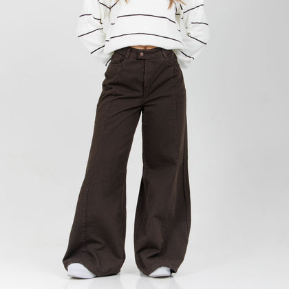 Jean wide leg 2852 Rigido cafe